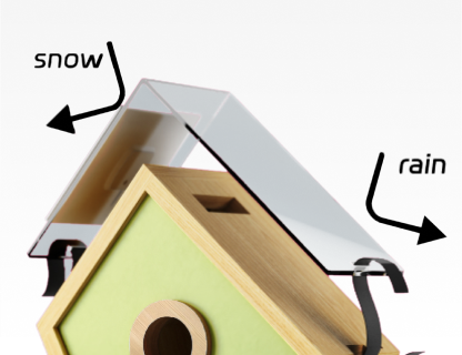 Birddy Smart Bird House Acrylic Roof Part