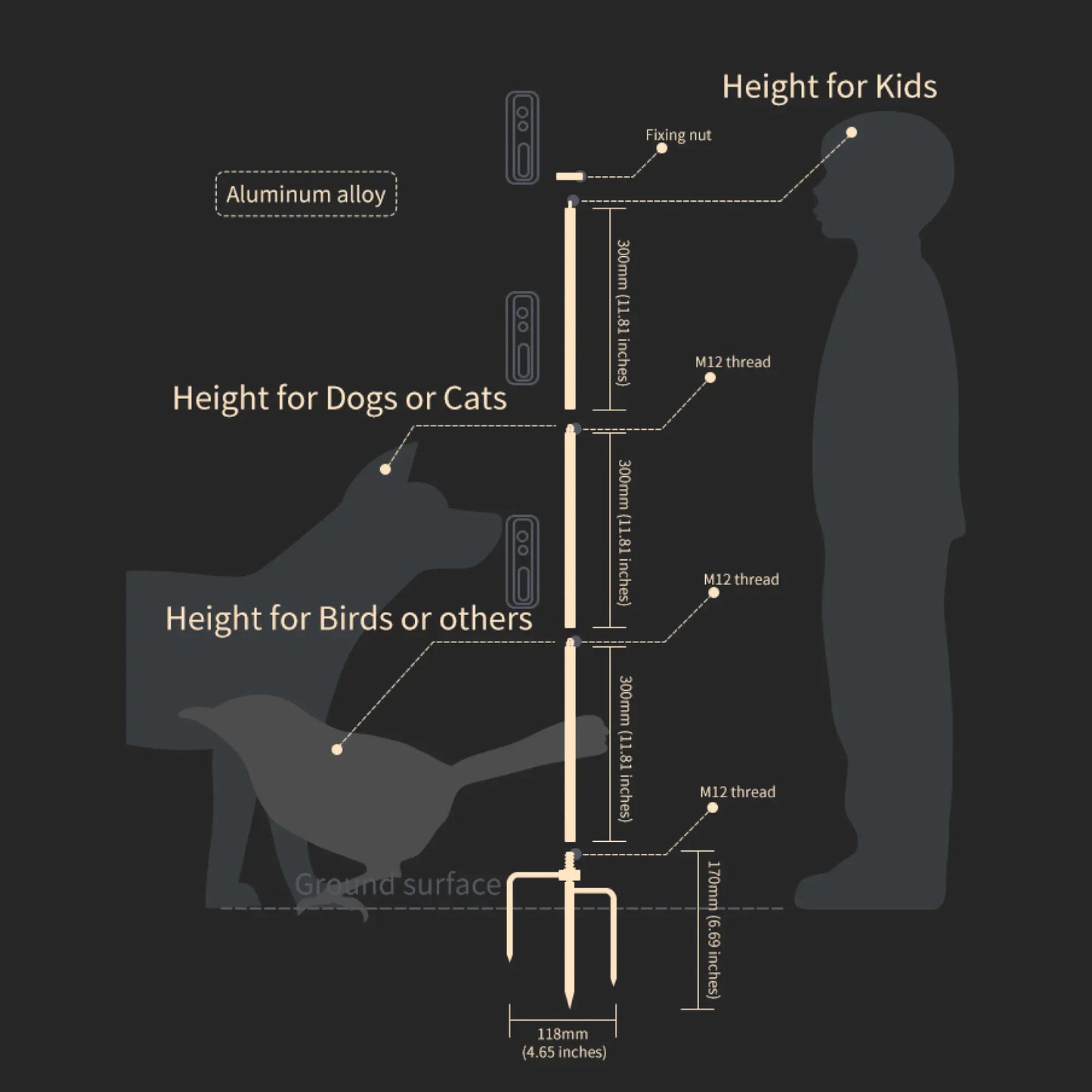 Reli Light Cam Battery D1 Ground Stand